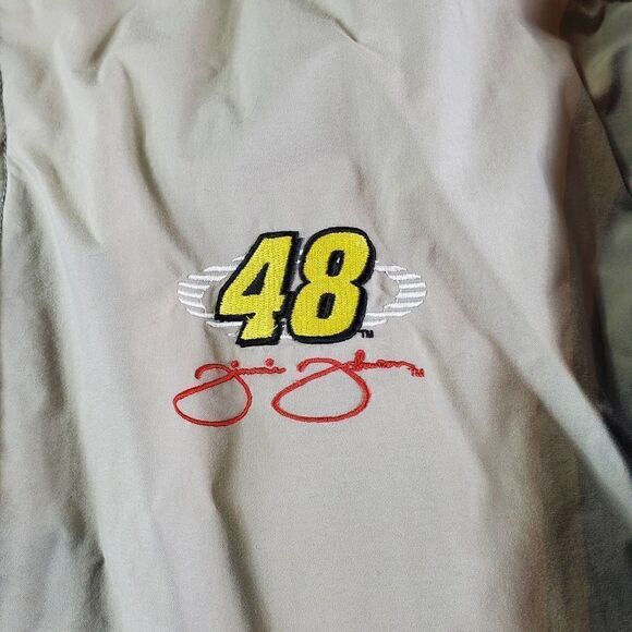 Vtg Nascar Jacket Mens 2XL Tan Chase Authenics Jimmie Johnson #48 Racing - Picture 3 of 12